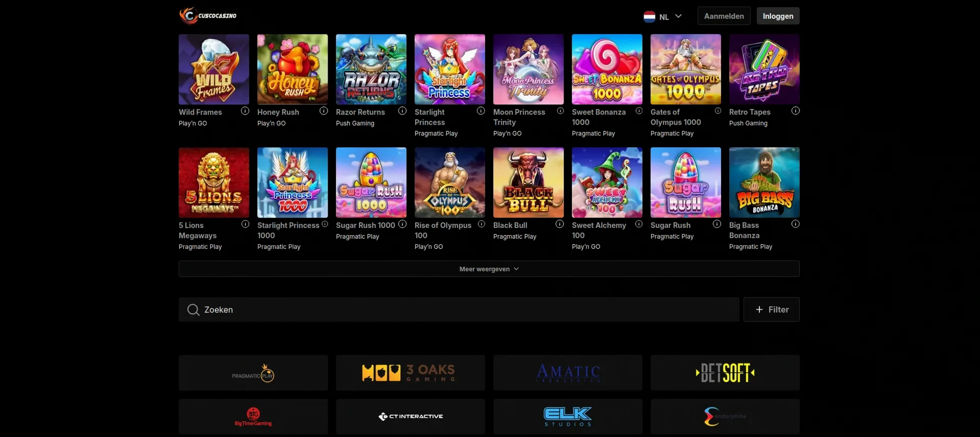 Cusco Casino 100% bonus tot €1.000 + 100 Gratis Spins